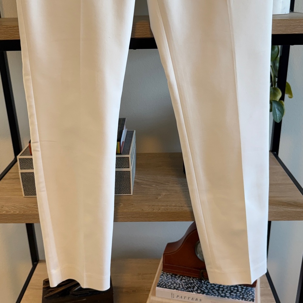 NWT Express Columnist Ankle Low-Rise White Woven Career Dress Pant Trouser, 4 - Picture 3 of 8